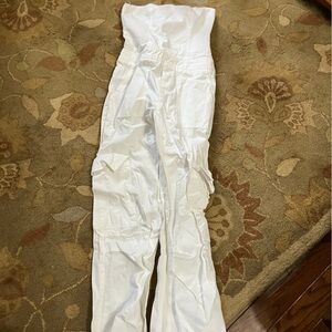 Zara sleeveless White Cargo style jumpsuit